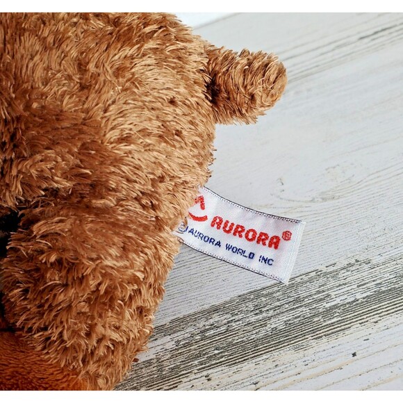 Aurora World Maxamoose Brown Moose Stuffed Animal 8" Mini Flopsie Beanie Plush - Picture 6 of 7